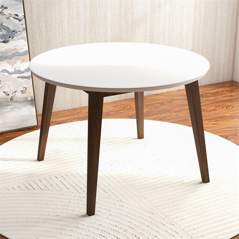Candida Modern Style Solid Wood Walnut/White Top 43.3