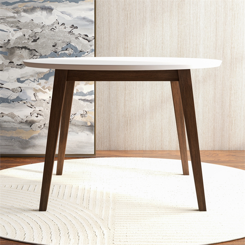 Candida Modern Style Solid Wood Walnut/White Top 43.3