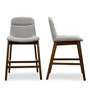 southwark mid-century square polyester counter stool (set of 2)