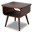 Connor Mid-Century Modern Rectangular Solid Wood End Table in Brown