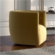 Rose Mid Century Modern Comfy Dark Yellow Velvet Swivel Accent Chair