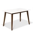 Alpella Modern Style Solid Wood Walnut/White Top 47&quot Rectangular Dining Table