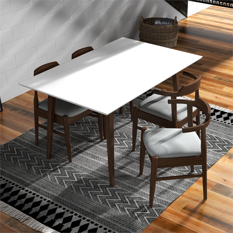 Alpella Modern Style Solid Wood Walnut/White Top 47