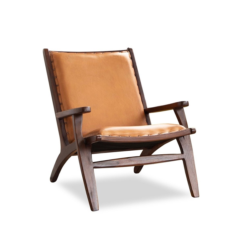 Mid Century Modern Margot Light Tan, Modern Leather Accent Chairs