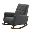 Dalston Tight Back Microfiber Indoor Nursery Rocking Chair in Dark Gray