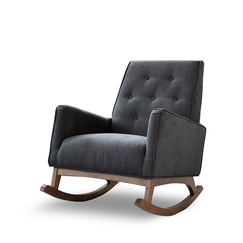 dark gray rocking chair