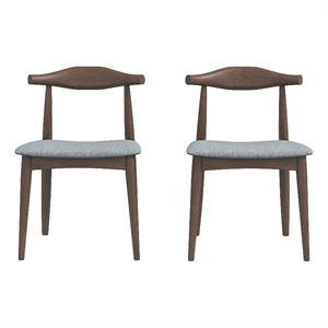 Blake Modern Dining Room and Kitchen Gray Fabric Chair (Set of 2)