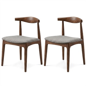 Blake Modern Dining Room and Kitchen Gray Fabric Chair (Set of 2)