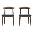 Blake Modern Dining Room and Kitchen Black Faux Leather Chair (Set of 2)