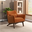 Piedmont Mid Century Modern Furniture Style Orange Velvet Accent Armchair