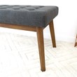 Rexton Mid-Century Modern Gray Fabric Bench