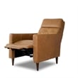Felina Mid-Century Modern Tight Back Genuine Leather Recliner Chair in Tan