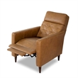 Felina Mid-Century Modern Tight Back Genuine Leather Recliner Chair in Tan