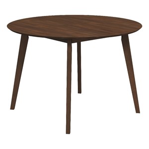 Piper Mid Century Modern Style Solid Wood Walnut 43&quot Round Dining Table
