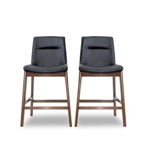 helena mid-century modern square polyester counter stool (set of 2)