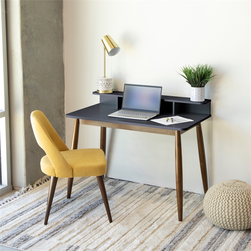 Mid Century Modern Phoenix Walnut Brown Study Desk ASH3266