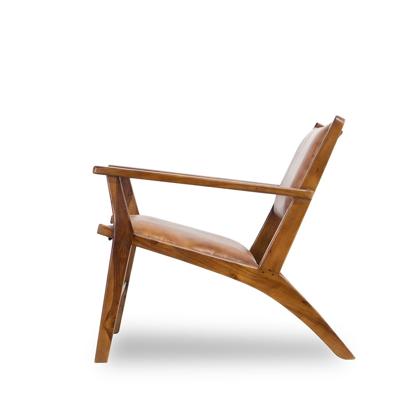Mid Century Modern Sahana Cognac Tan, Mid Century Modern Arm Chairs