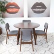Cadence Modern Solid Wood Walnut Dining Room & Kitchen Table and Chair Set of 4