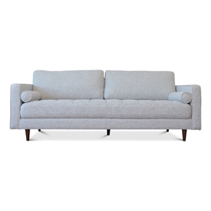 demi mid-century modern cushion back fabric sofa