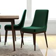Grayson Mid-Century Modern Velvet Dining Chair in Green (Set of 2)
