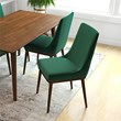 Grayson Mid-Century Modern Velvet Dining Chair in Green (Set of 2)