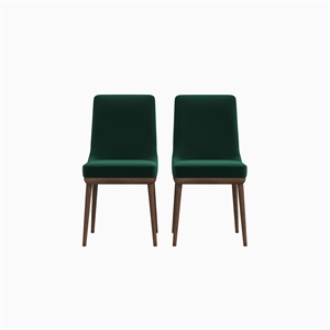 grayson mid-century modern polyester blend dining chair (set of 2)