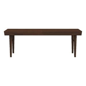 Felicity Mid-Century Modern Rectangular Solid Wood Bench in Brown