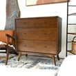 Francesca Bedroom Furniture 3 Drawers Tall Walnut Dressers and Closet Organizer