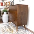 Francesca Bedroom Furniture 3 Drawers Tall Walnut Dressers and Closet Organizer