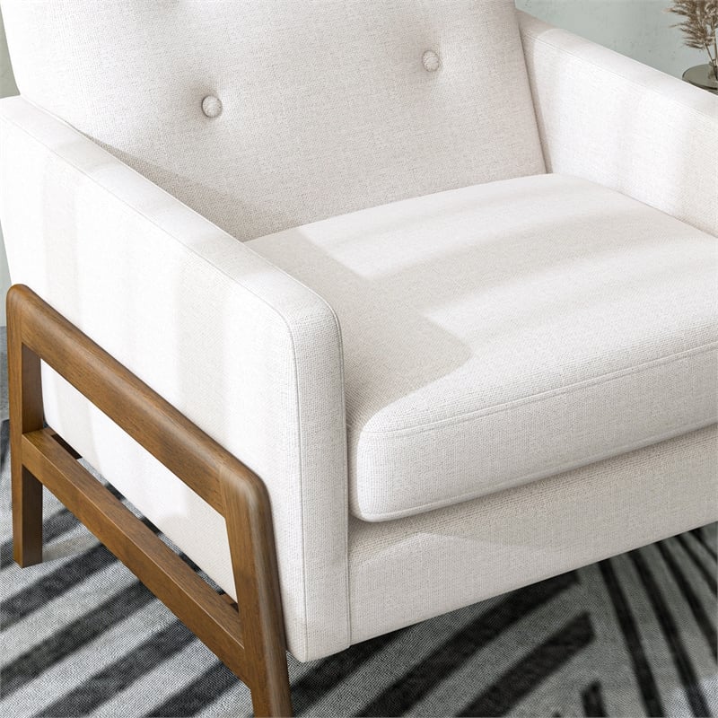 armchair cream fabric