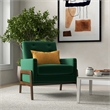 Steven Mid-Century Modern Tufted Green Velvet Accent Armchair