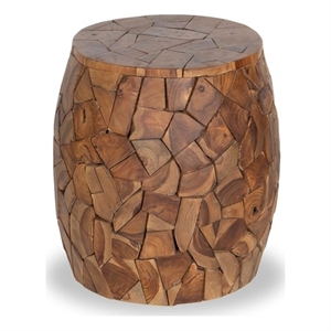 alvaro mid-century modern  solid wood end table in brown