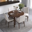 Indiana Modern Solid Wood Walnut Dining Room & Kitchen Table Set for 4