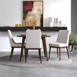 Indiana Modern Solid Wood Walnut Dining Room & Kitchen Table Set for 4