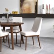Indiana Modern Solid Wood Walnut Dining Room & Kitchen Table Set for 4