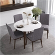 Issa Modern Solid Wood Walnut Dining Room & Kitchen Table and Chairs for 4