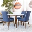 Pamela Modern Solid Wood Walnut Dining Room & Kitchen Table and Chair Set of 4
