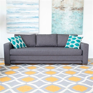 reine mid-century modern fabric sleeper sofa in gray