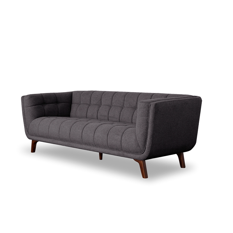 Allen Mid Century Modern Tufted Back, Mid Century Modern Tufted Fabric Sofa