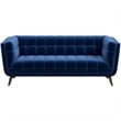 Allen Modern Chesterfield Tufted Velvet Living Room Sofa in Navy Blue