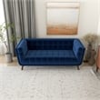 Allen Modern Chesterfield Tufted Velvet Living Room Sofa in Navy Blue