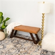 Poller Mid Century Modern Cognac Tan Leather Bench