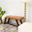 Poller Mid Century Modern Cognac Tan Leather Bench