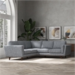 Timbukto Modern Style Living Room Symmetrical Corner Fabric Sofa in Grey