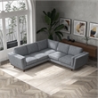 Timbukto Modern Style Living Room Symmetrical Corner Fabric Sofa in Grey