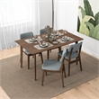 Adam Modern Solid Wood Walnut Dining Room & Kitchen Table and Chair Set of 4