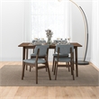 Adam Modern Solid Wood Walnut Dining Room & Kitchen Table and Chair Set of 4