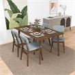 Adam Modern Solid Wood Walnut Dining Room & Kitchen Table and Chair Set of 4