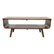 Connor Mid-Century Modern Rectangular Solid Wood Coffee Table in Brown