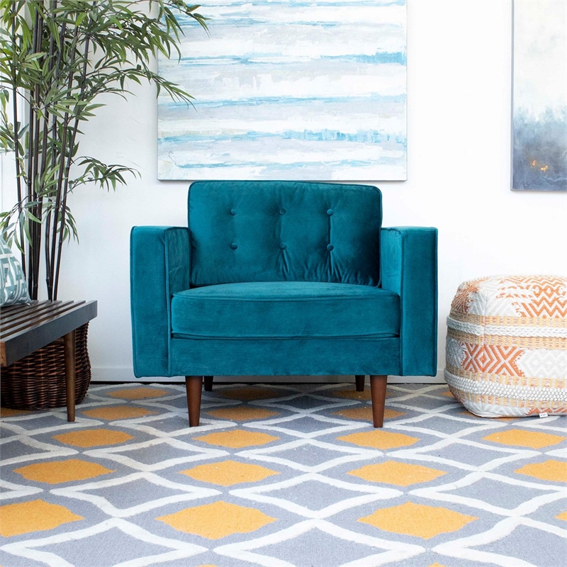 mid century modern harriet teal lounge chair ash4927